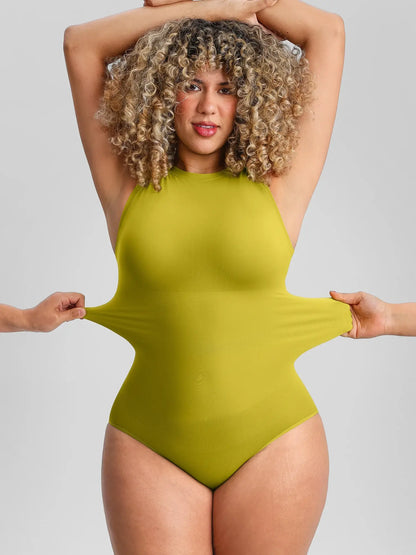 🏆LUCKYSONG® Body sans coutures à col rond, ultra-doux, idéal au quotidien