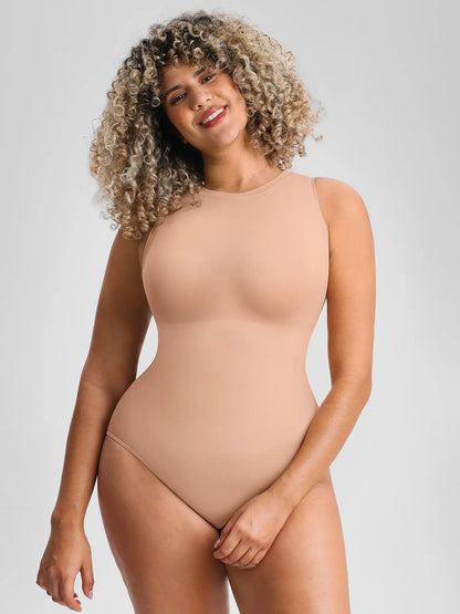 🏆LUCKYSONG® Body sans coutures à col rond, ultra-doux, idéal au quotidien