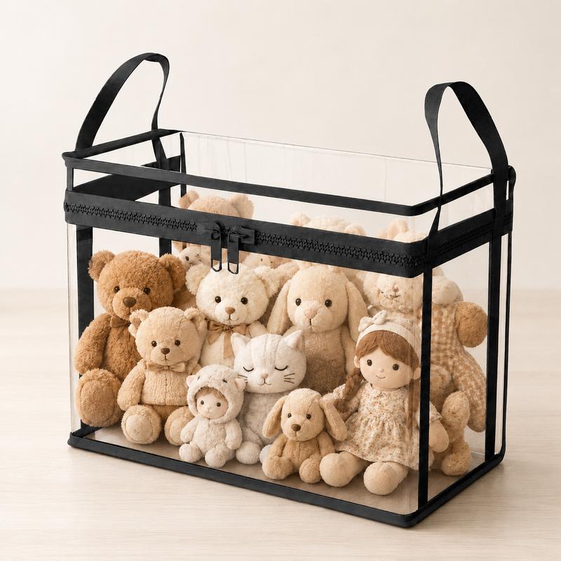 ⏳Dernier jour : achetez-en 2, le 3e offert !!💕 Sac de rangement transparent SVOZK® – grand, anti-poussière et humidité, avec poignée✨ Idéal pour vêtements, jouets, livres, peluches et plus encore ! 🧸📚👕🧦