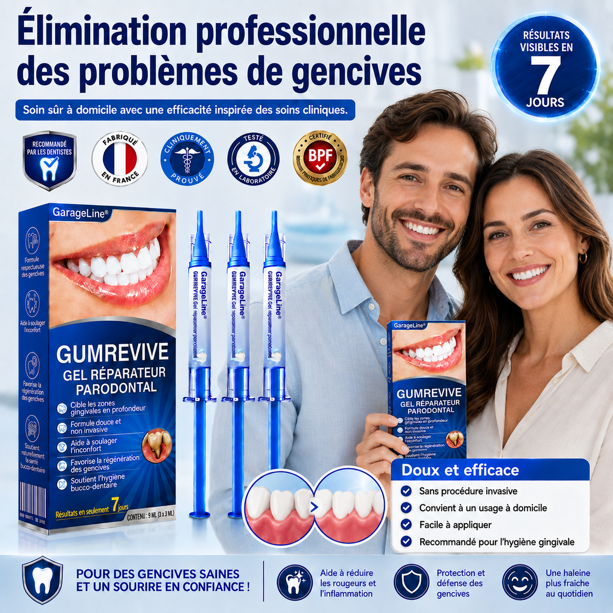 🇫🇷⚡GarageLine® GumRevive – Le Gel Avancé pour des Gencives Plus Saines et un Sourire Éclatant