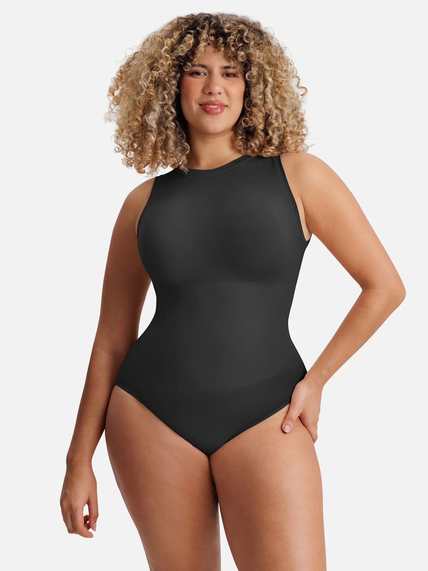 🏆LUCKYSONG® Body sans coutures à col rond, ultra-doux, idéal au quotidien