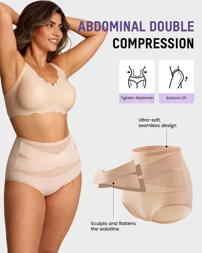 🌸 LUCKYSONG® Dernier jour ! 1 paquet acheté, 3 offerts ! ✨ Culottes gainantes taille haute croisées grandes tailles