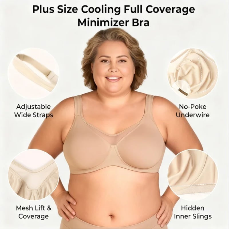 🏆LUCKYSONG® Offre spéciale dernier jour💐Soutien-gorge élégant et transparent à couvrance totale pour femmes grandes tailles - Noir
